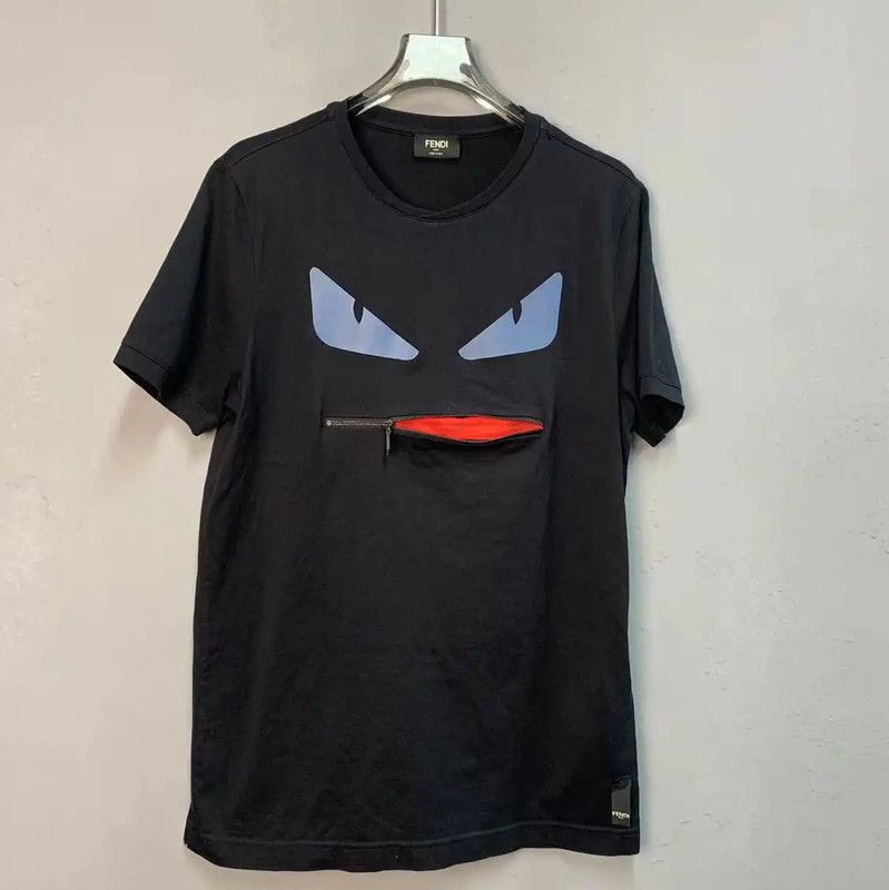 Fendi Fendi Black Cotton Men's T-shirt 0089 Size US S / EU 44-46 / 1 - 1 Thumbnail
