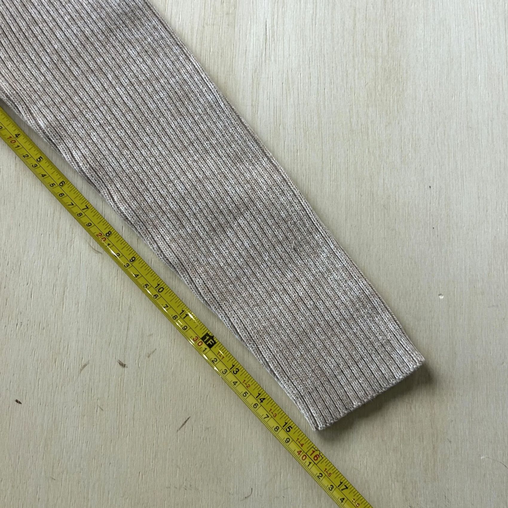 Vintage RUE JEANS Sweater Womens Large Beige Crew Neck Raglan Knit Ribbed 100% Cotton Pullover Casual Knit Shirt Size L / US 10 / IT 46 - 7 Thumbnail
