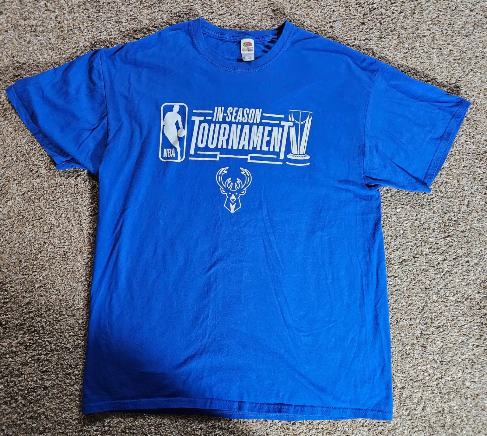 Designer 2023 NBA In Season Tournament Shirt Milwaukee Bucks Mens XL Size ONE SIZE - 1 Thumbnail