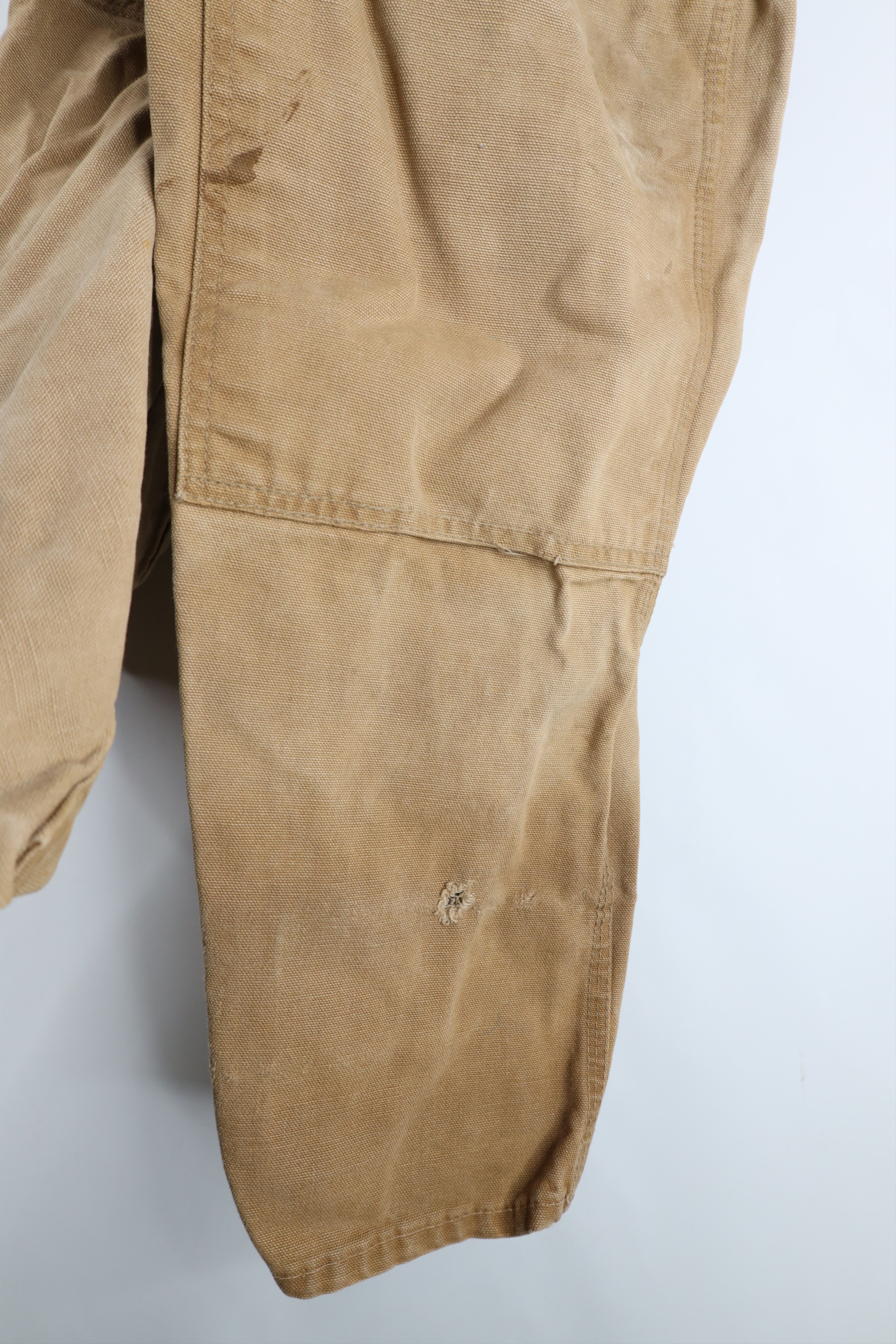 Carhartt Vintage 70s Carhartt Thrashed Double Knee Canvas Overalls Size US 36 / EU 52 - 6 Thumbnail