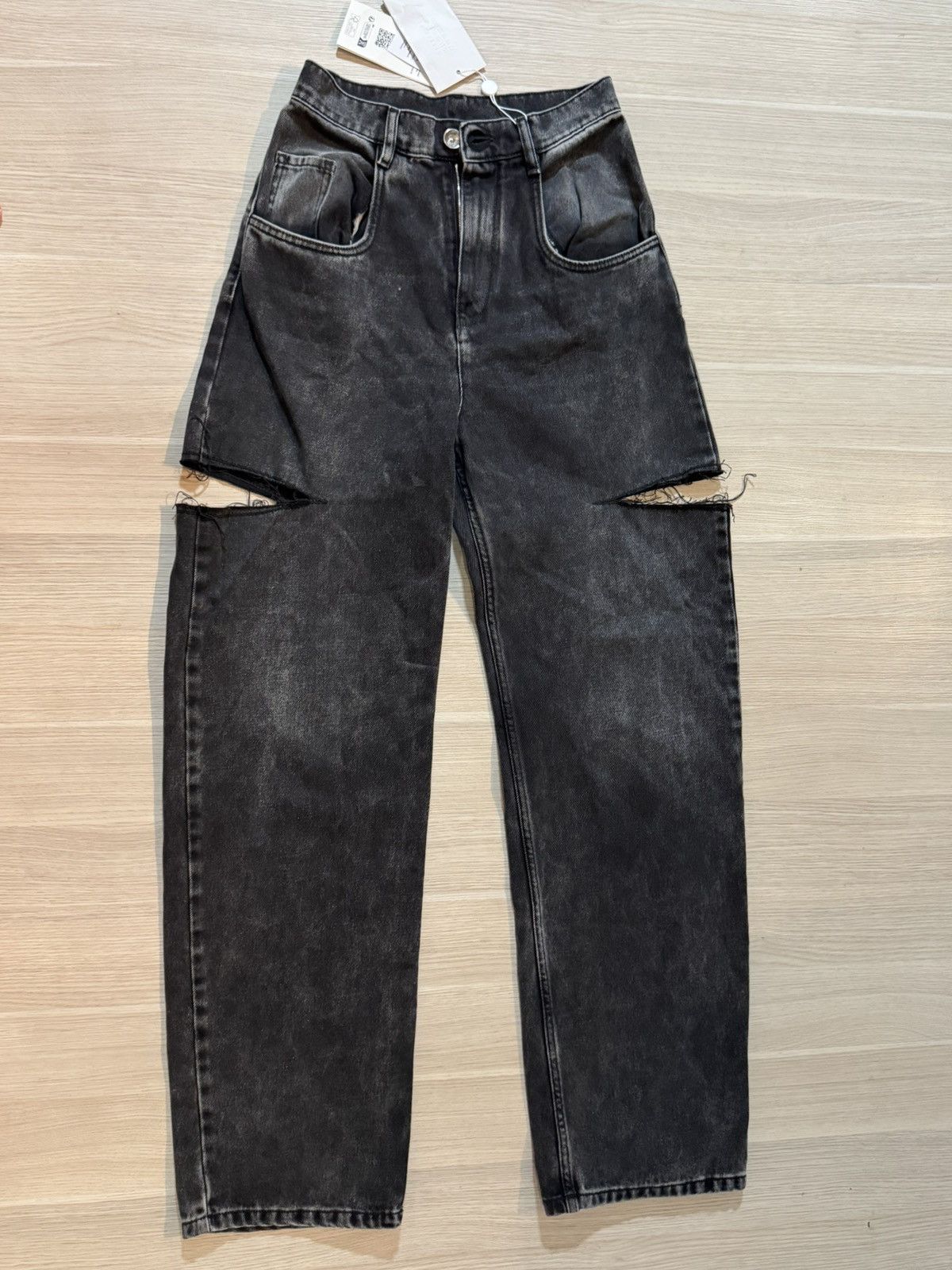 Maison Margiela Cutout high-rise wide-leg jeans Size 26" / US 2 / IT 38 - 1 Thumbnail
