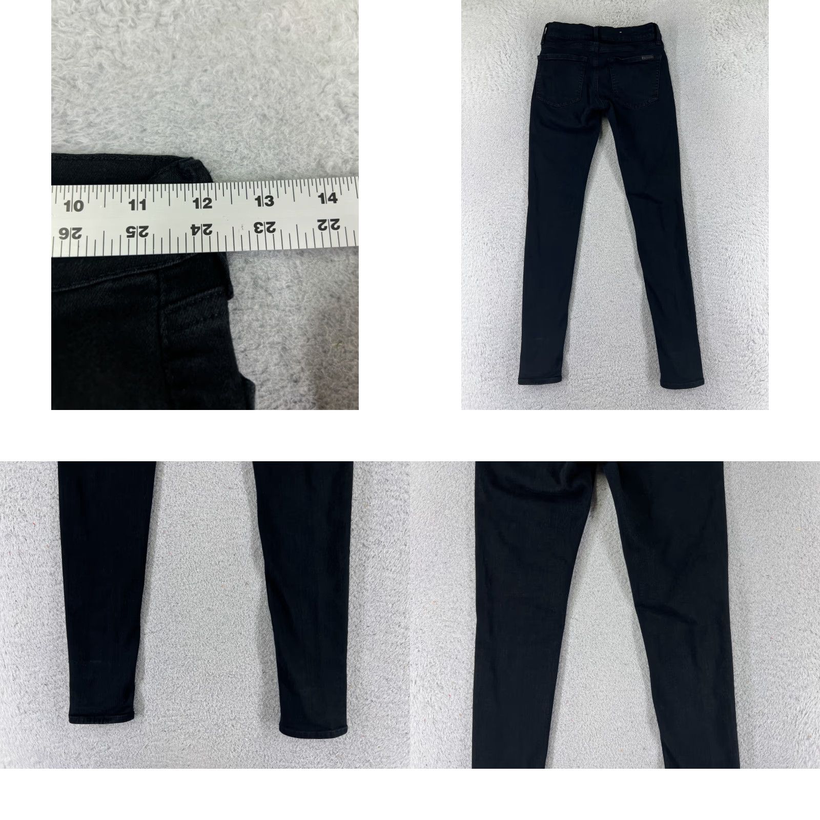 Dickies Polo Ralph Lauren Jeans Womens 24X30 Denim Black Skinny Low Rise Cotton 5-Pocket Dickies City Preppy 90s Mens Girls Size 26" / US 2 / IT 38 - 9 Thumbnail
