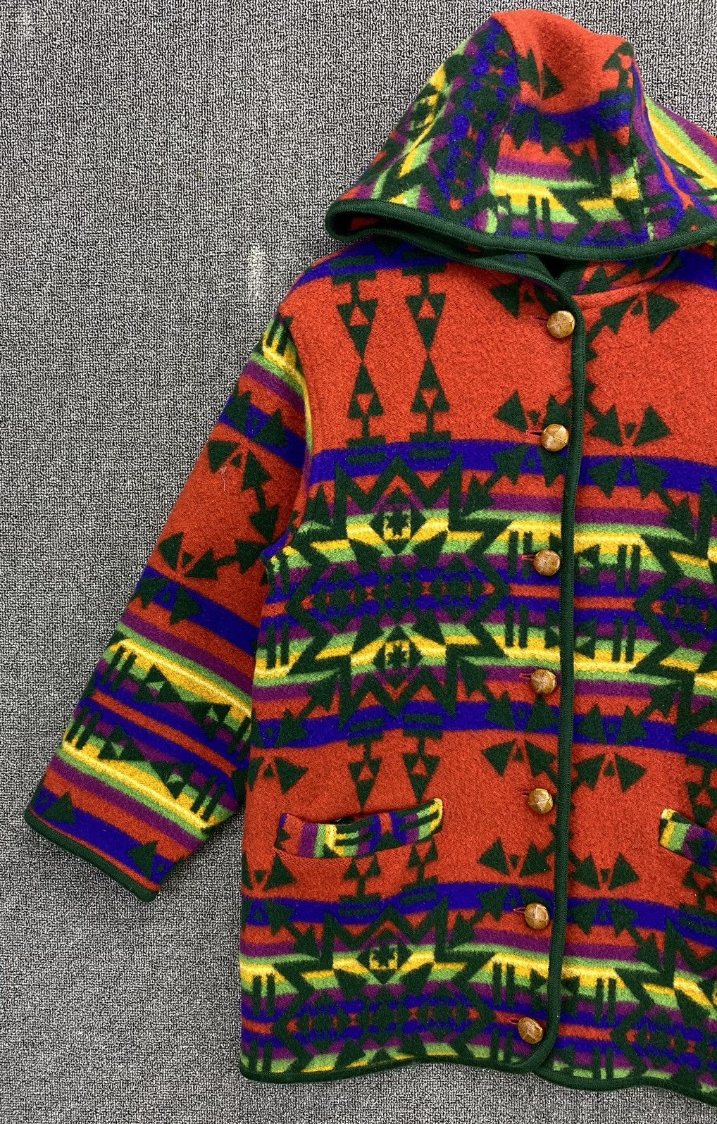 Vintage Vintage Japanese Navajo x Native Hoodie Wool Jacket Size US M / EU 48-50 / 2 - 3 Thumbnail