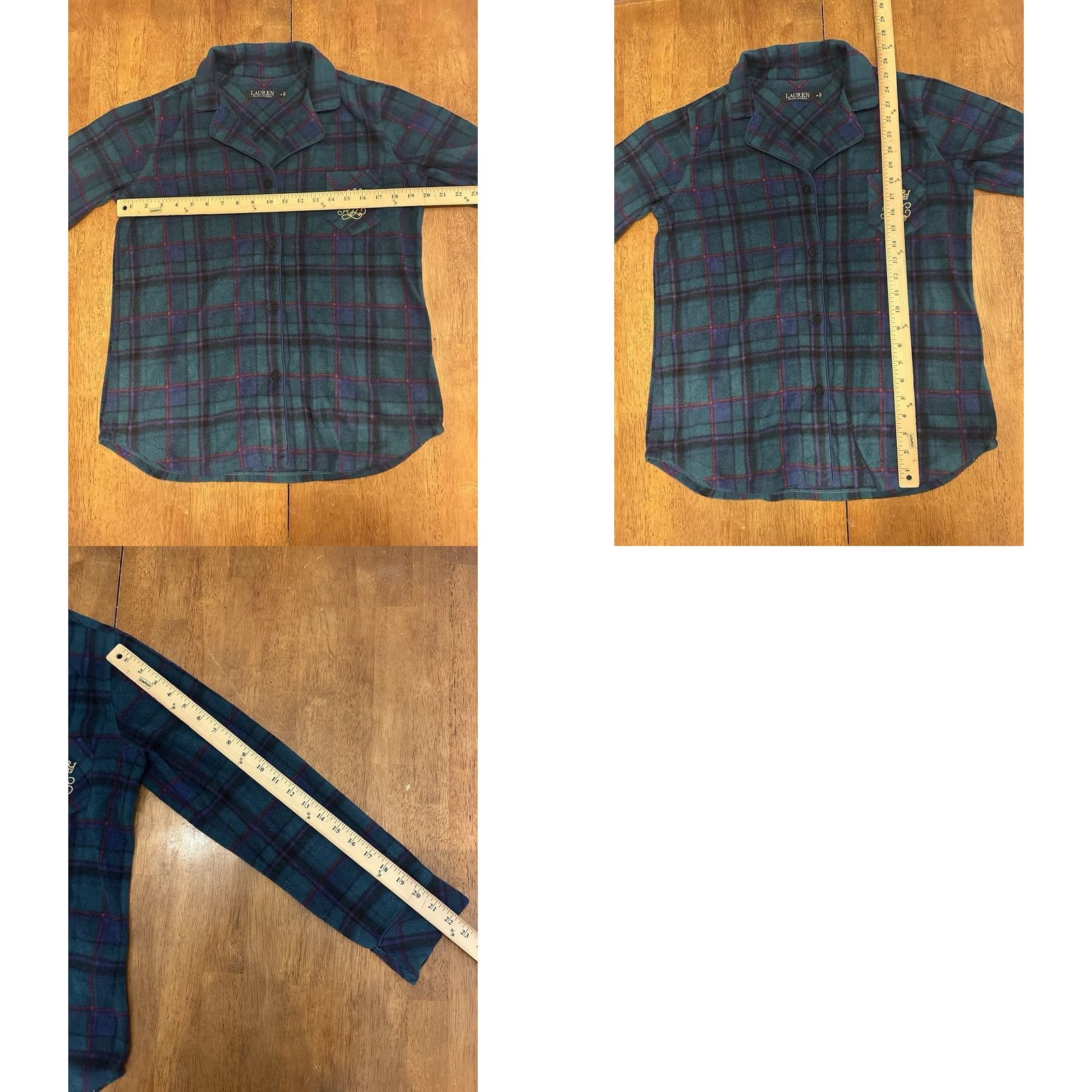 Ralph Lauren Lauren Ralph Lauren Women’s Green Plaid Flannel Sleep Shirt Medium Size M / US 6-8 / IT 42-44 - 8 Thumbnail