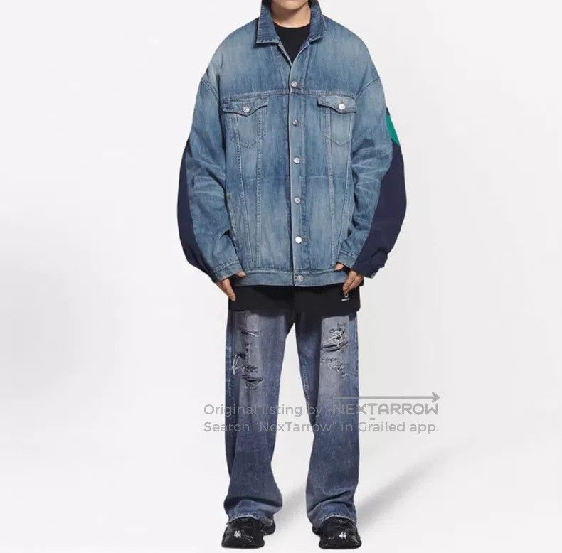 Balenciaga Balenciaga Denim Front and Back Patched Jacket Size US M / EU 48-50 / 2 - 3 Thumbnail
