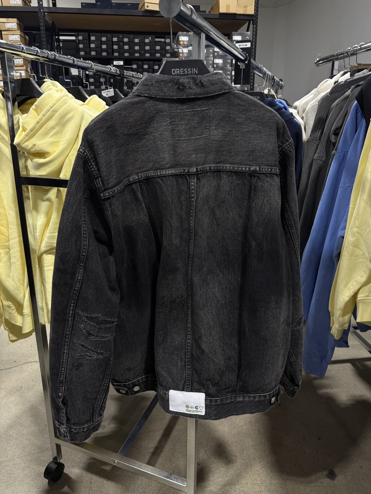 HIDDEN HIDDEN NY Trashed Denim Jacket 2XL Size US 40 / EU 56 - 2 Thumbnail