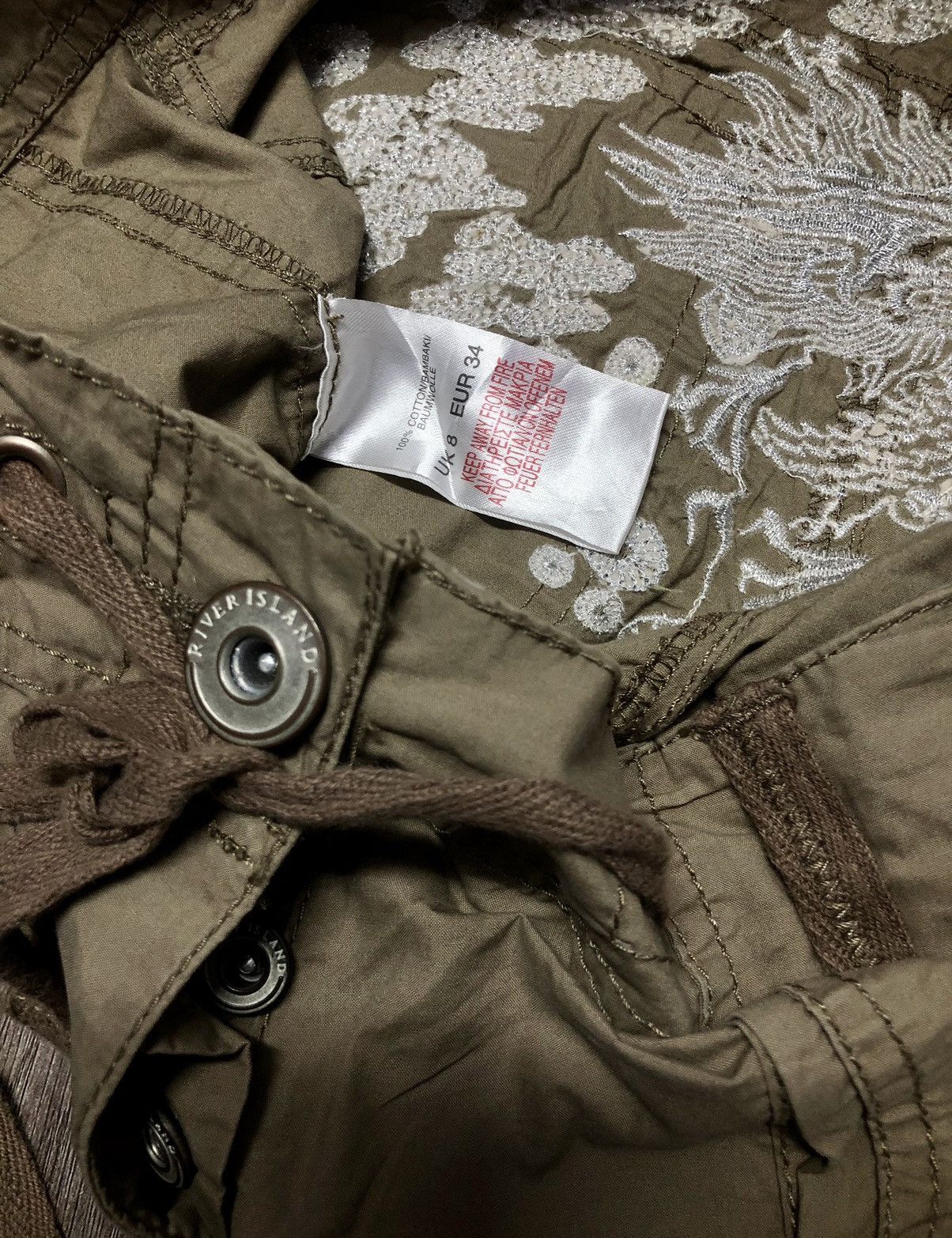 Japanese Brand × River Island River Island Cargo Pants Big Logo Dragon Sukajan Design Size US 32 / EU 48 - 21 Thumbnail