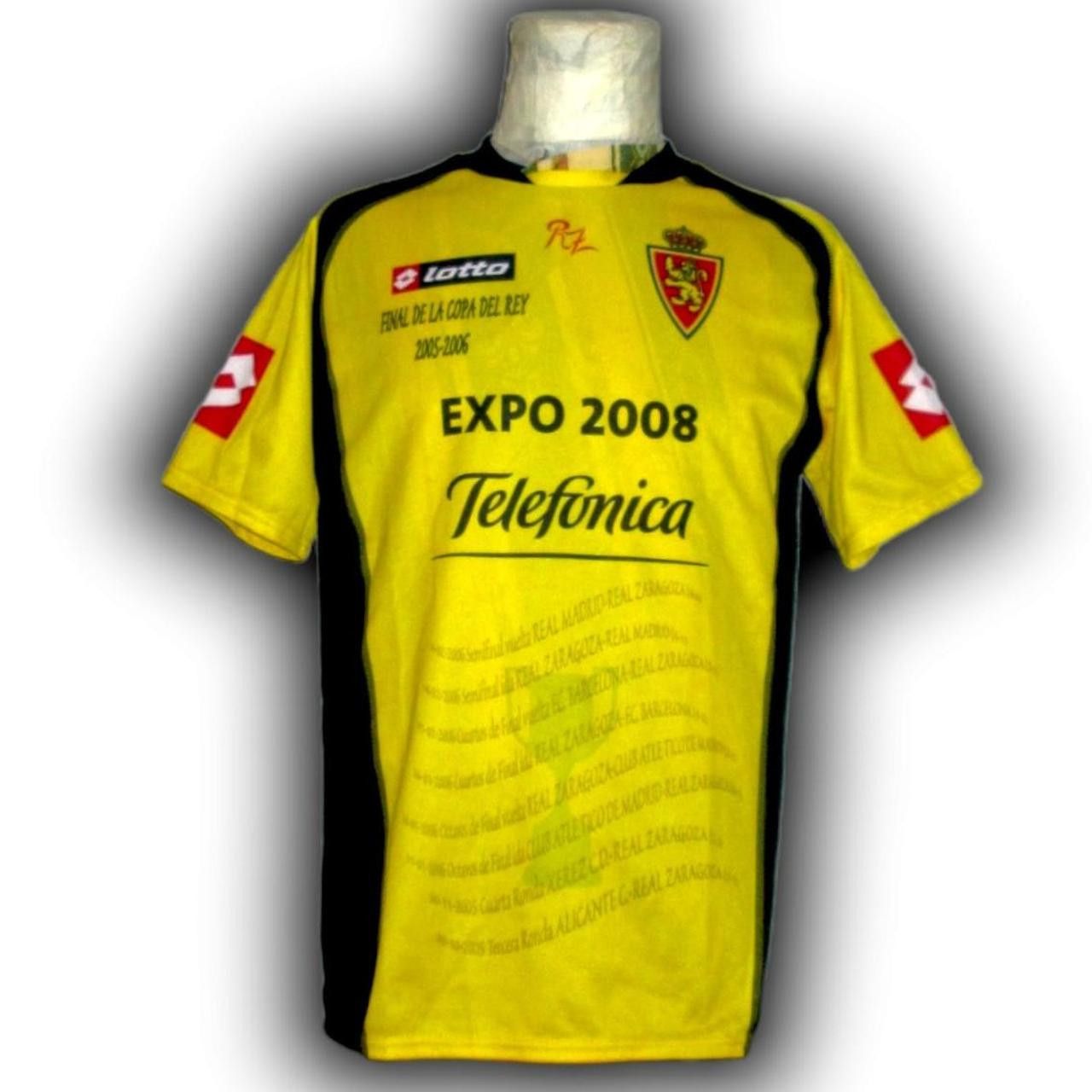 Lotto Sport Real Zaragoza Spain 2005 2006 Third 3rd Shirt Jersey Size US M / EU 48-50 / 2 - 1 Thumbnail