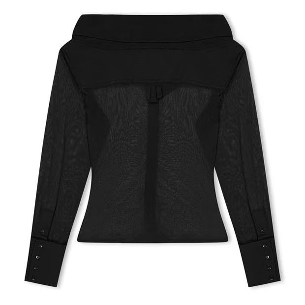 Jacquemus o1g2r1mq1024 Brezza Shirt in Black Size XXS / US 00 / IT 34 - 2 Thumbnail