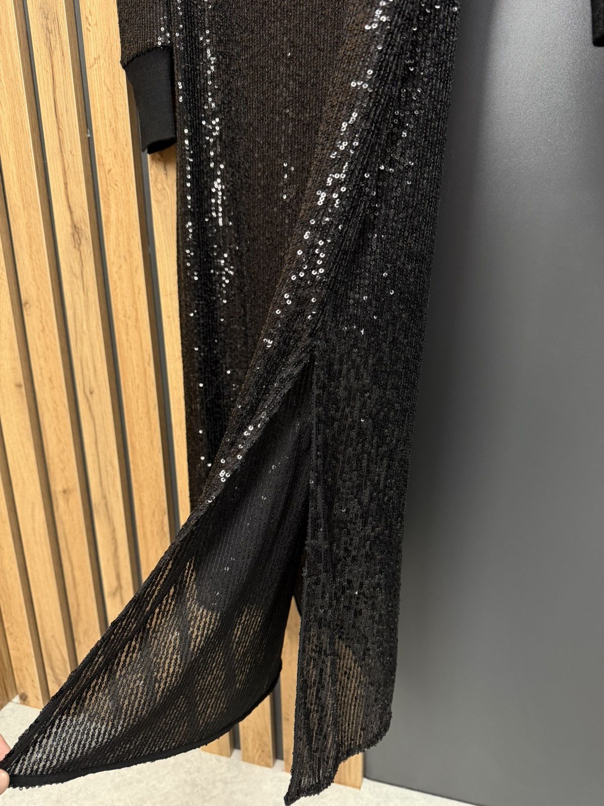 Allsaints AllSaints Black Sequin Midi Dress XS Long Sleeve Size XS / US 0-2 / IT 36-38 - 6 Thumbnail