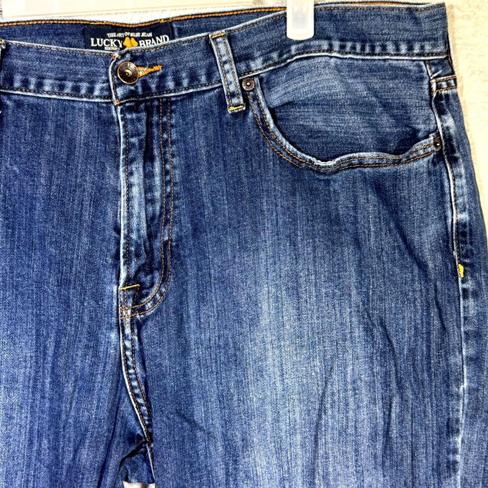 Lucky Brand Lucky Brand 361 Men’s Jeans 40 x 30 Blue Denim Vintage Straight Mid-Rise Stretch Jeans Size US 40 / EU 56 - 4 Thumbnail