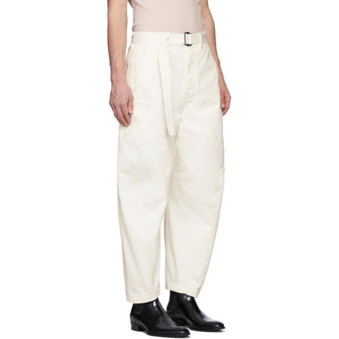 NWT Twisted Off White Denim Trousers -SIZE 50