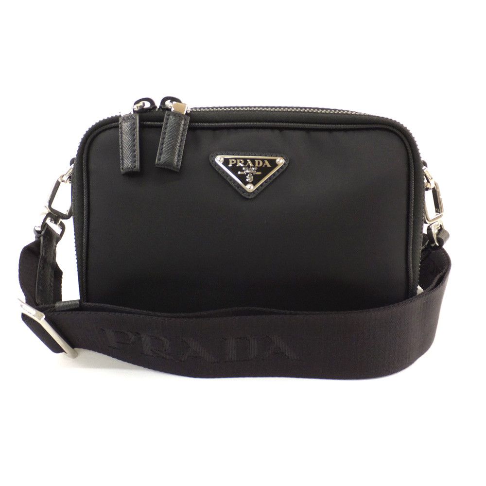 image of Prada Shoulder Bag Nylon Crossbody Bag Diagonal Black, Women's