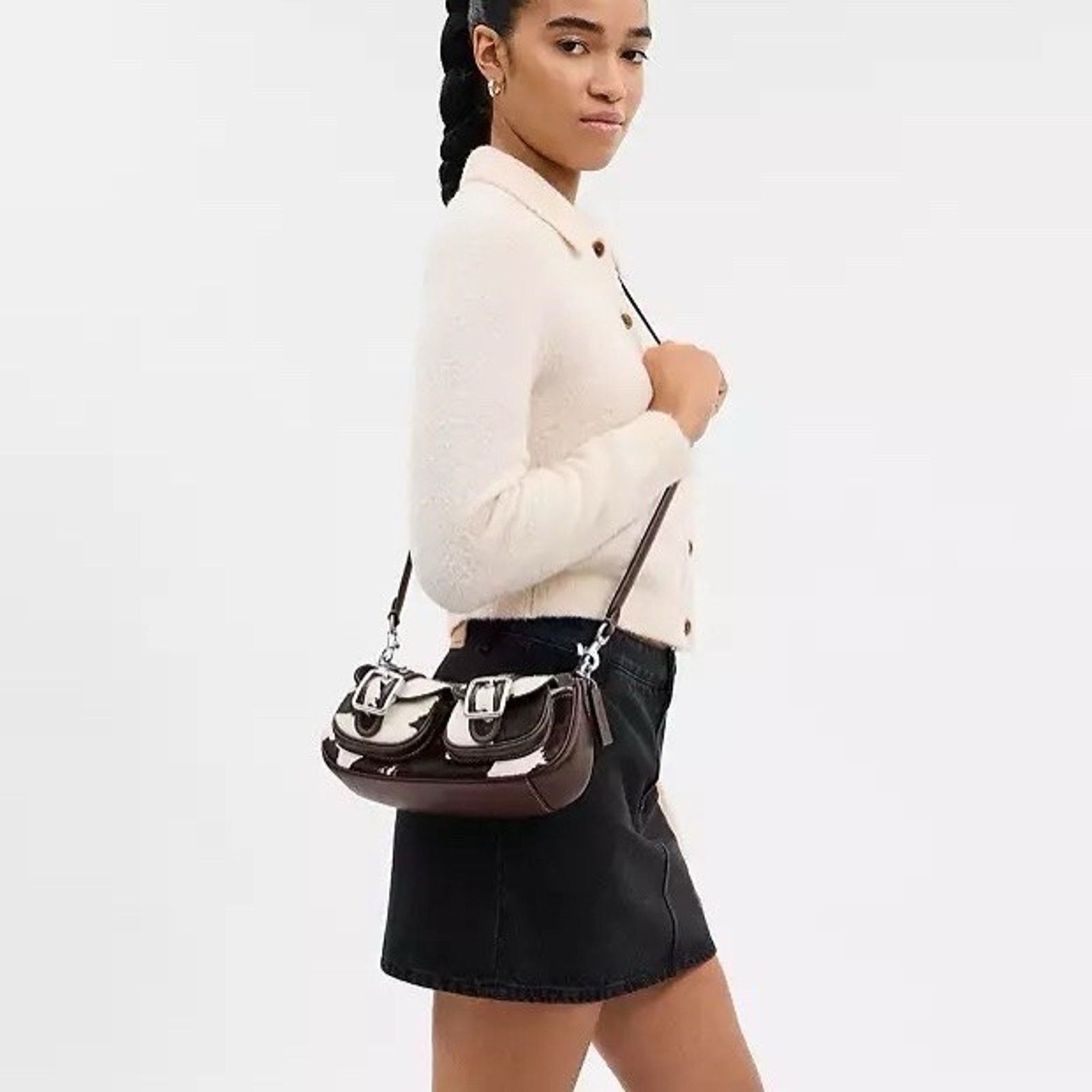 Coach NWT Coach Ashton Bag Cow CCC83 cow printed haircalf Sv/Cow Size ONE SIZE - 10 Thumbnail
