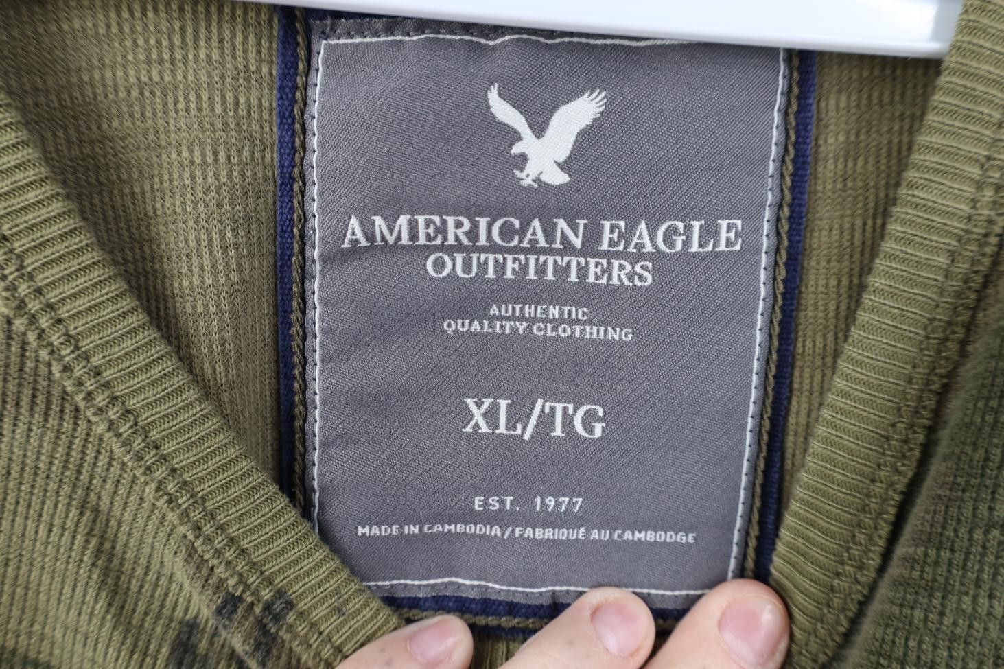 American Eagle Outfitters Vintage Y2K American Eagle Outfitters Waffle Knit T-Shirt Size US XL / EU 56 / 4 - 10 Thumbnail