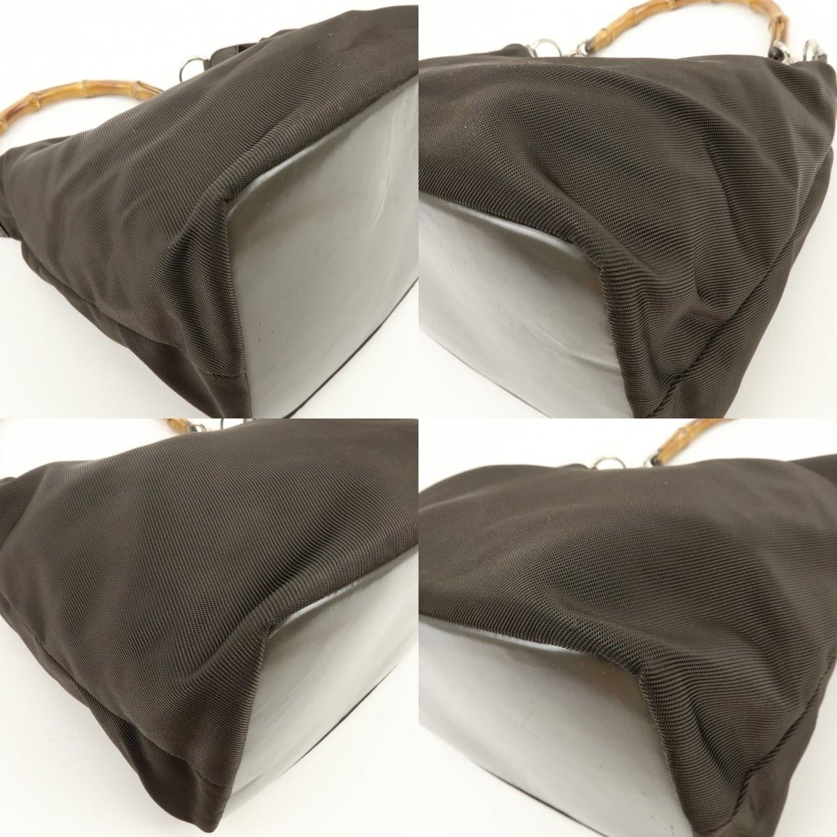 Gucci Gucci Bamboo Nylon Shoulder Bag Brown Size ONE SIZE - 5 Thumbnail