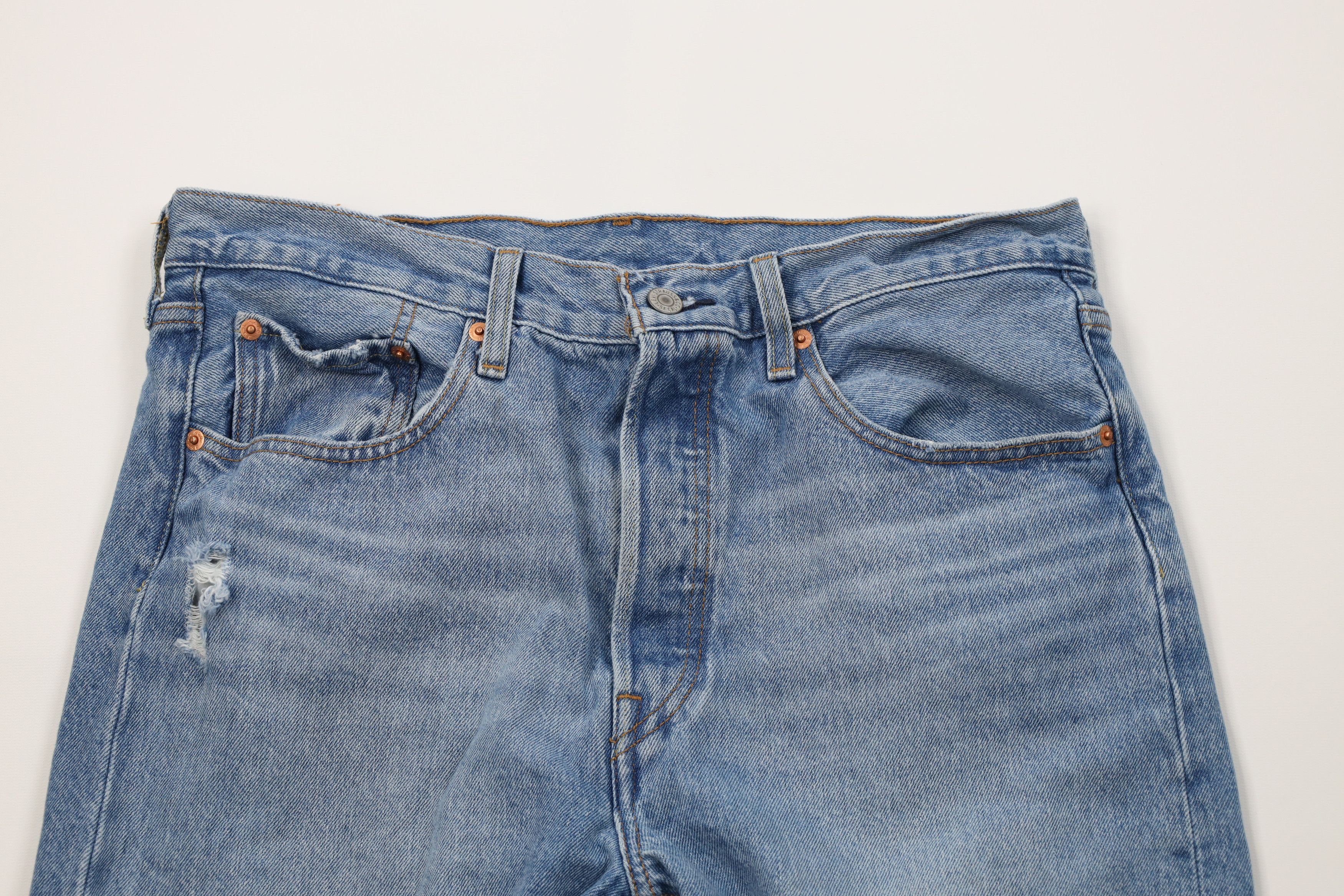 Levi's Vintage Y2K Levis 501xx Fly Original Fit Denim Jeans Cotton Size 32" / US 10 / IT 46 - 2 Thumbnail