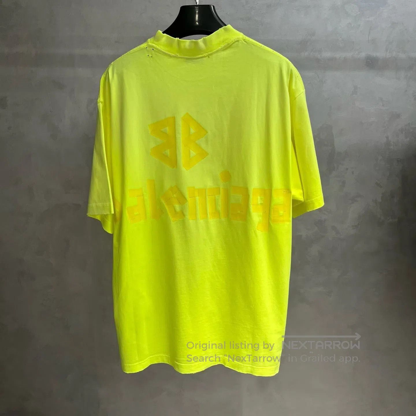 Balenciaga Balenciaga Washed Yellow Logo Print T. Size US M / EU 48-50 / 2 - 5 Thumbnail