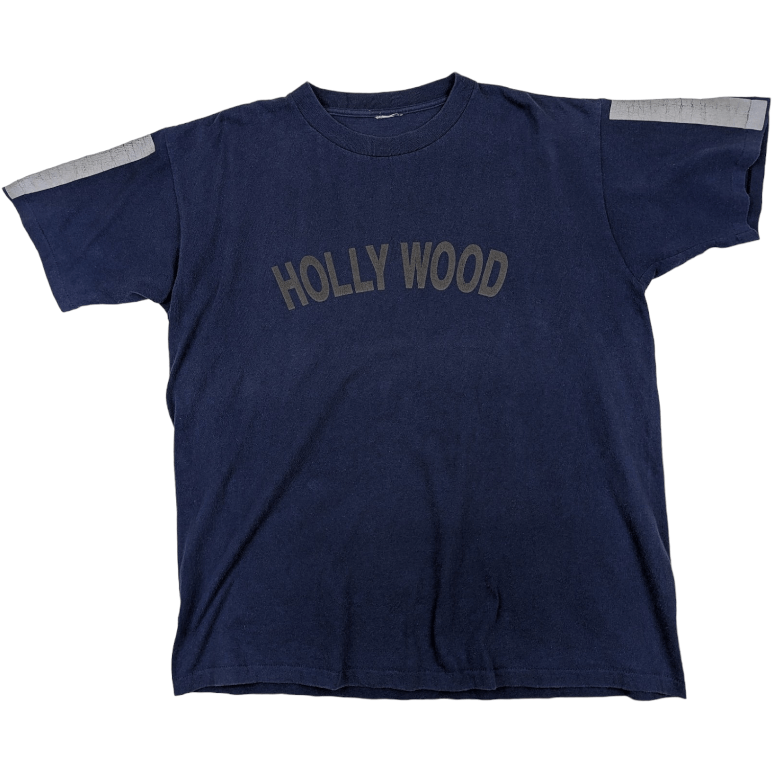 Vintage Vintage HOLLYWOOD Big Spell Out T Shirt Single Stitches Tee Size US XL / EU 56 / 4 - 4 Thumbnail