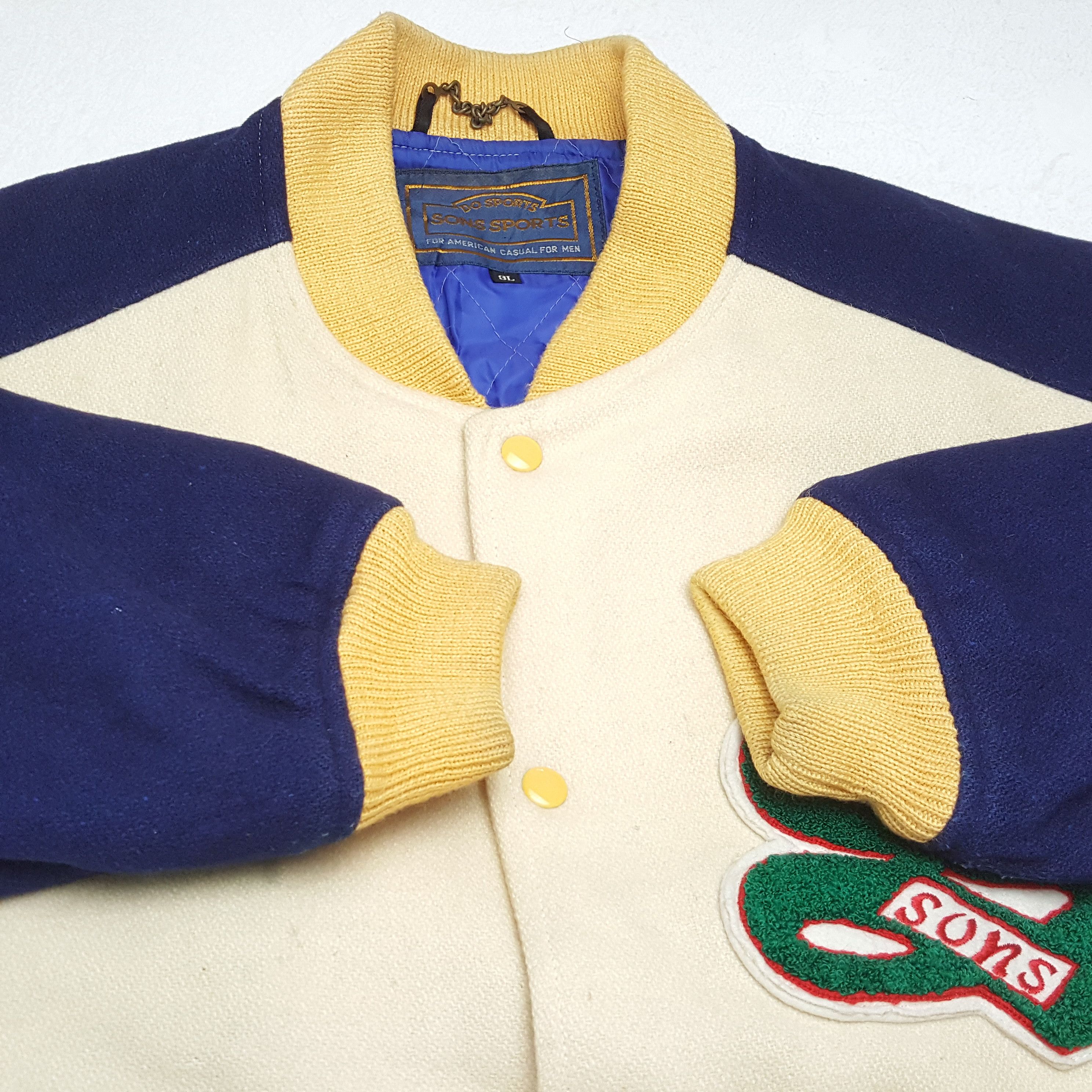 &SONS × Vintage SONS SPORT Custom Skulls Art Varsity Jacket Size US XL / EU 56 / 4 - 9 Thumbnail