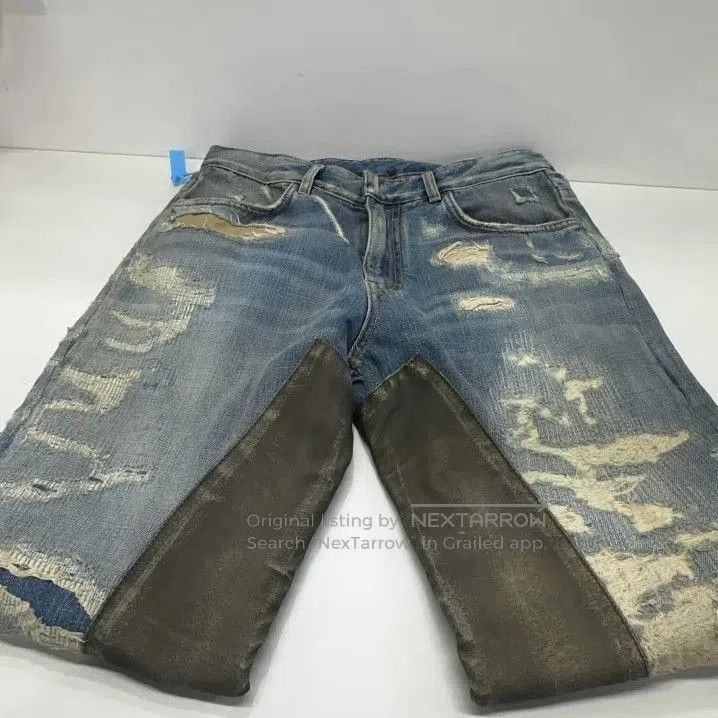 Givenchy Givenchy FW21 Distressed Zip Casual Jeans. Size US 32 / EU 48 - 4 Thumbnail