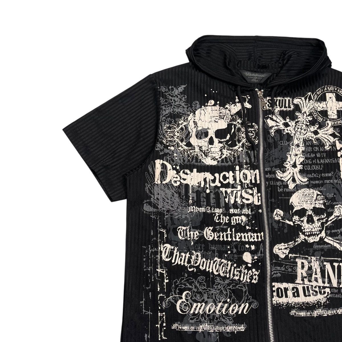 Le Grande Bleu (L.G.B.) Beaumere Poem Zip Up Hoodie Short Sleeve Size US M / EU 48-50 / 2 - 4 Thumbnail