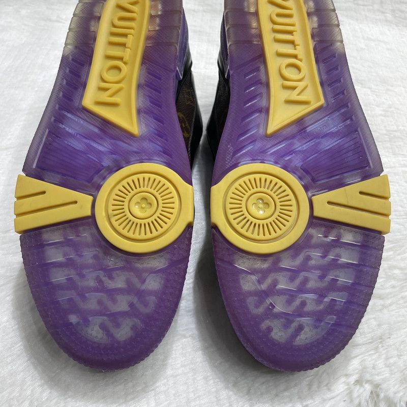 Louis Vuitton Louis Vuitton Trainer Lakers Purple and Gold Sneakers -2508 Size US 9.5 / EU 42-43 - 5 Thumbnail