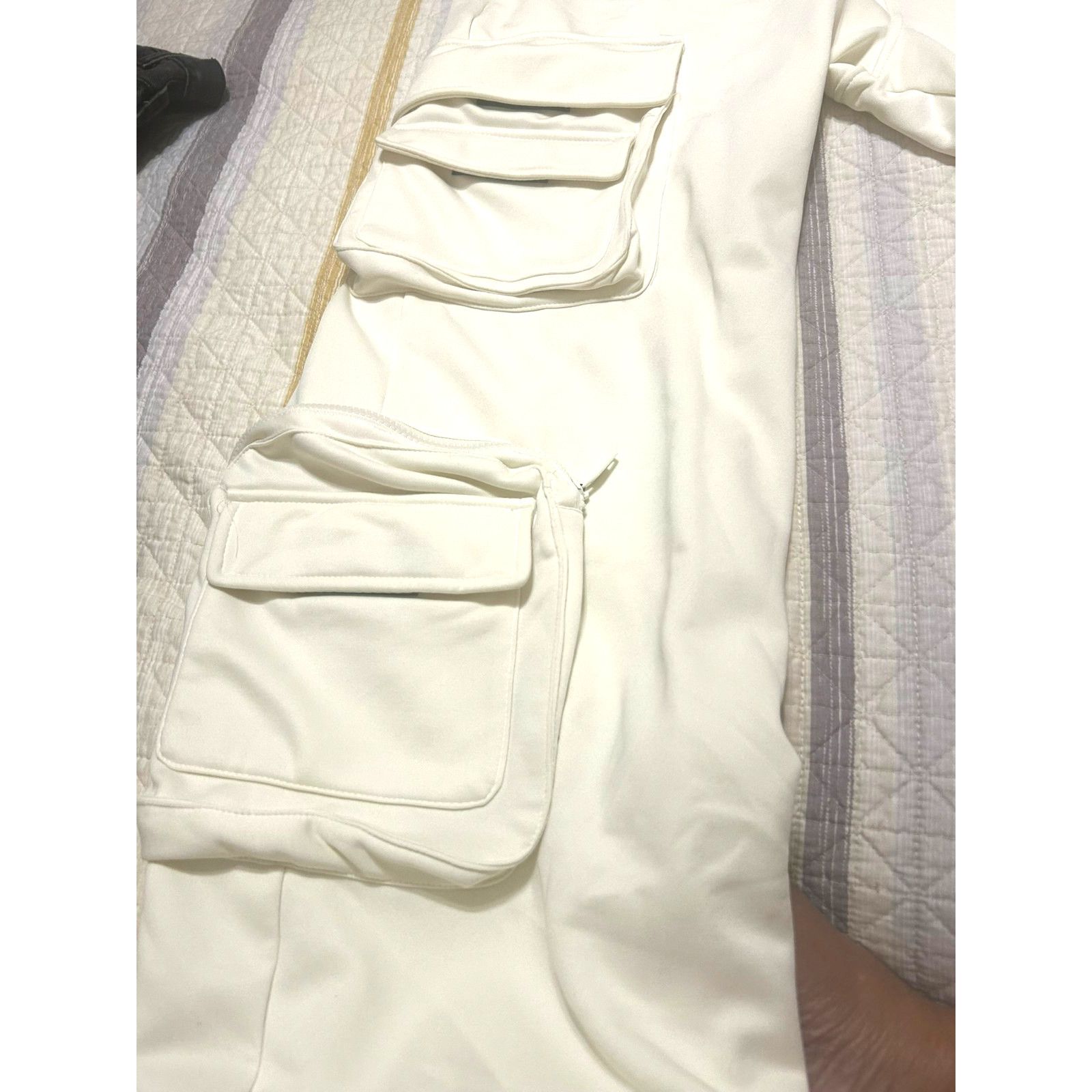 Other Publik Brand Stacked Fleece Pants Mens 2XL White Cargo Size US 36 / EU 52 - 10 Thumbnail