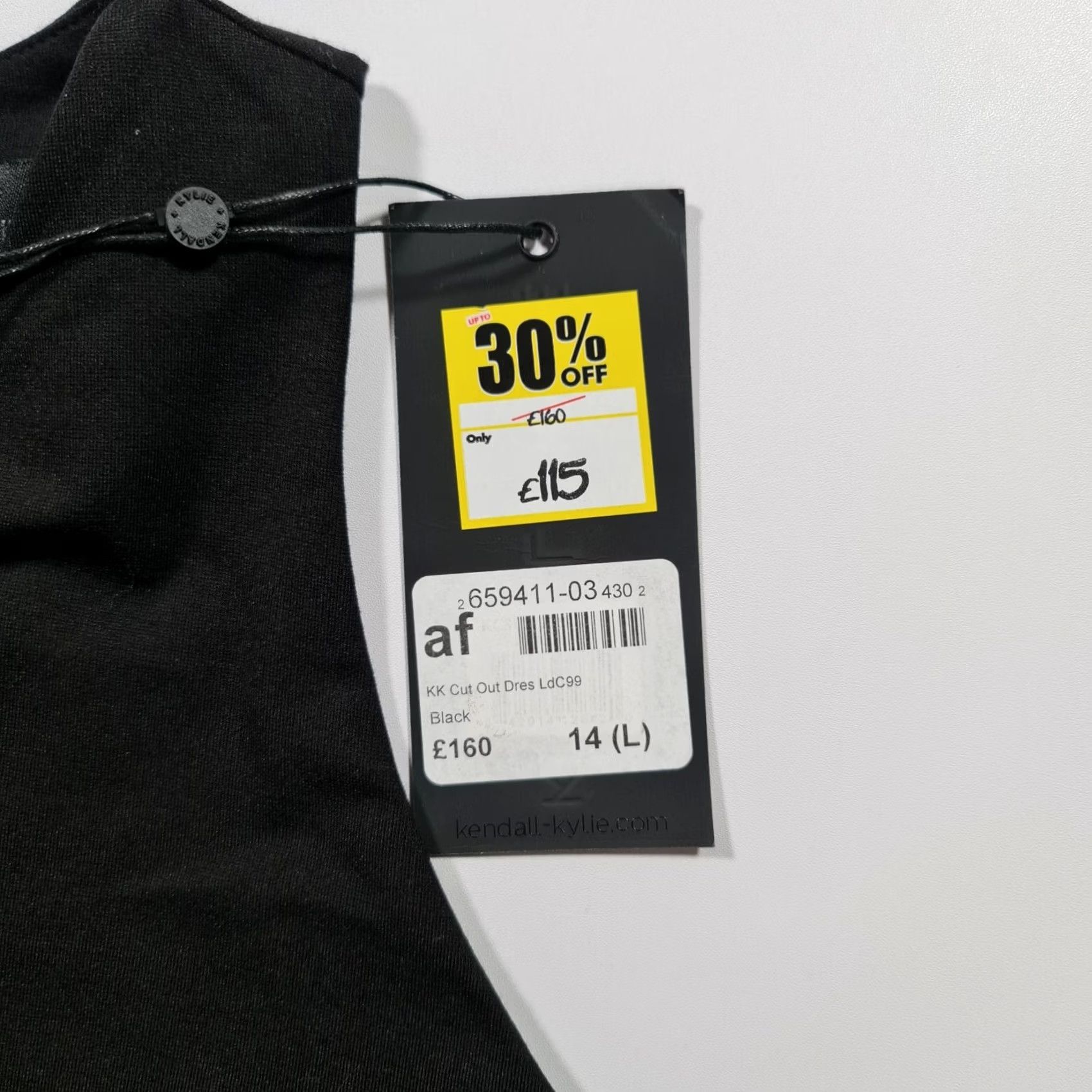 Vintage Kendall & Kylie Dress Womens Black Large Sleeveless Round Neck Knee Length Cut Out Bodycon Size L / US 10 / IT 46 - 4 Thumbnail