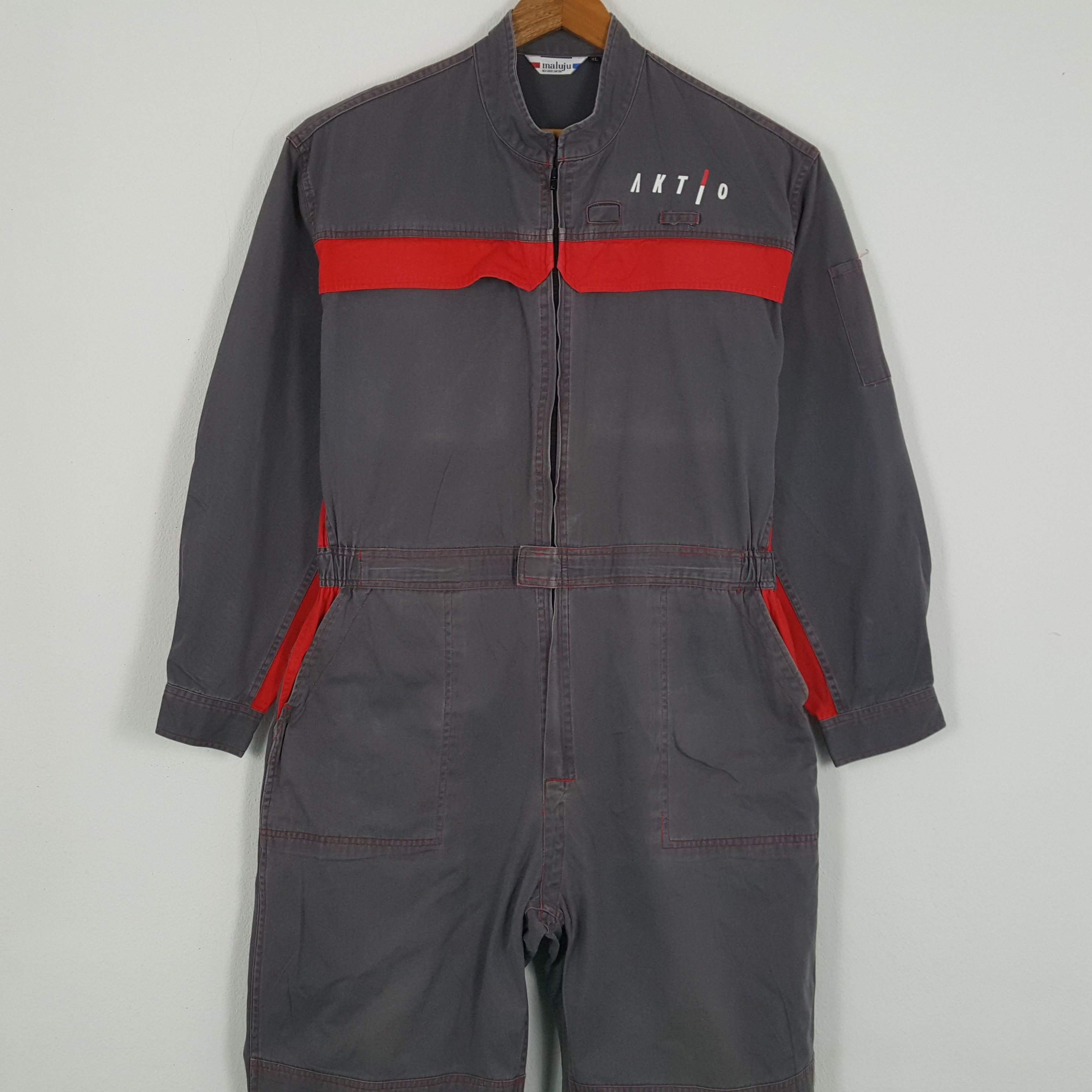 Vintage Vintage AKTIO Japanese Motorsports Coverall Jacket Size US XL / EU 56 / 4 - 5 Thumbnail