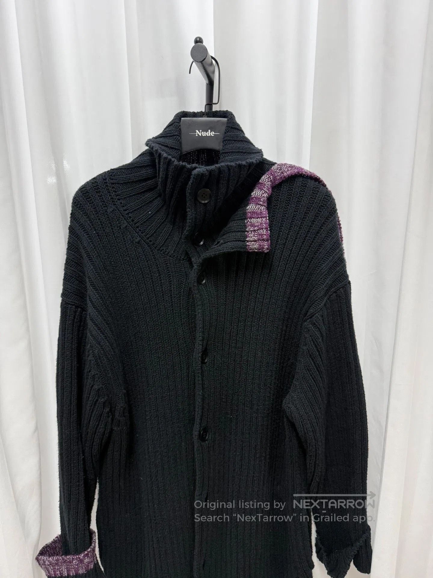 Yohji Yamamoto Yohji Yamamoto Pour Homme Patchwork Oversized Sweater Coat Size US M / EU 48-50 / 2 - 2 Thumbnail