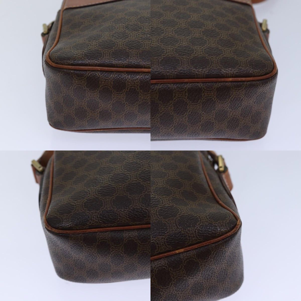 Celine CELINE Macadam Canvas Shoulder Bag Pvc Leather Brown Gold Size ONE SIZE - 10 Thumbnail