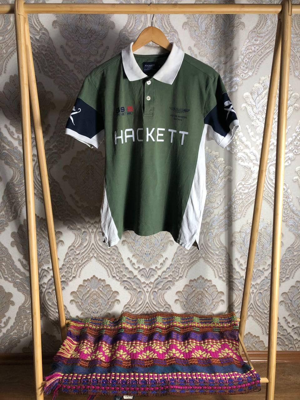 NASCAR Vintage Hackett London Aston Martin Racing T-Shirt Y2K 90s Size US XL / EU 56 / 4 - 1 Thumbnail