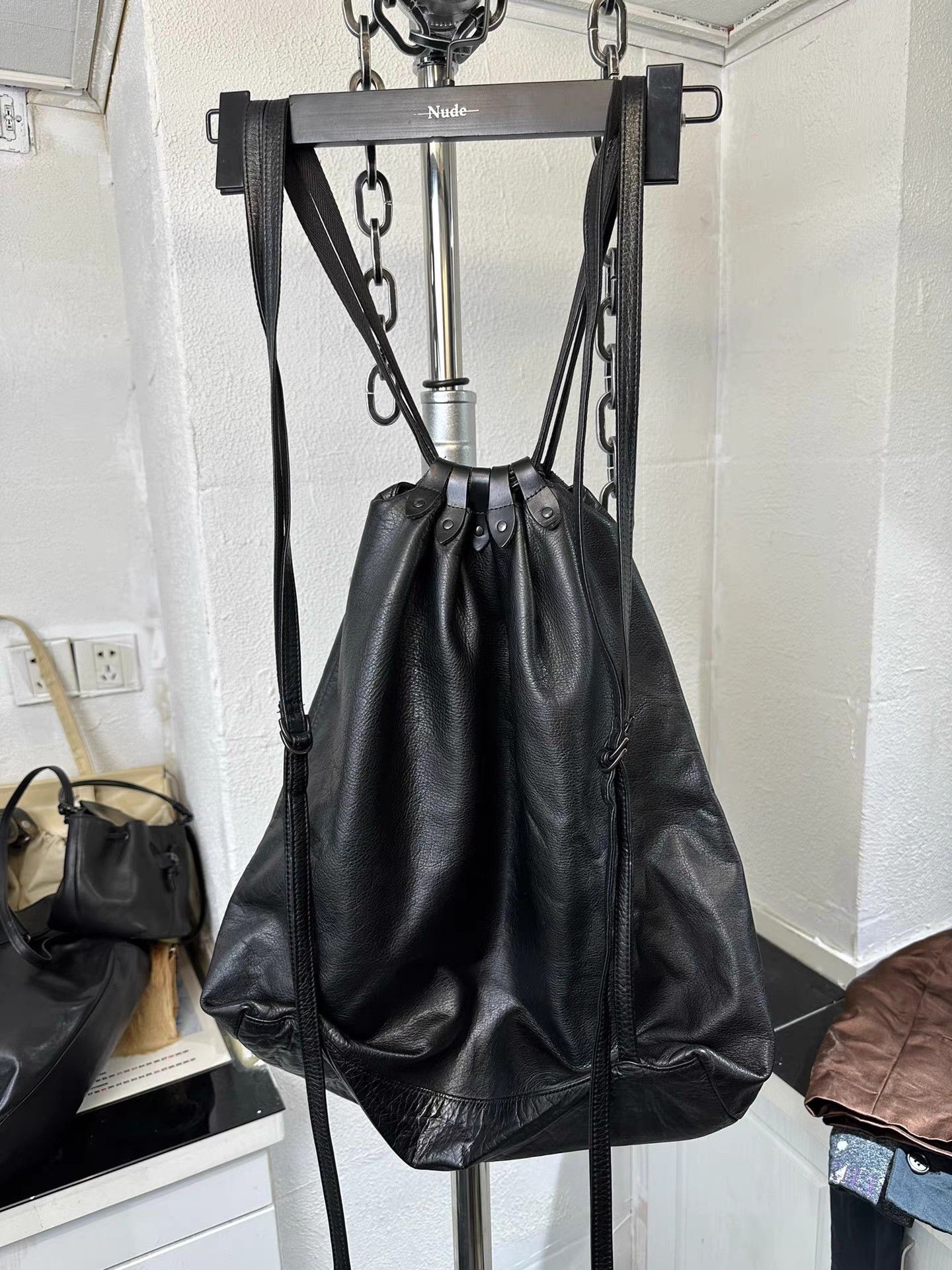 Yohji Yamamoto Yohji Yamamoto Cowhide Leather Rucksack K20 Size ONE SIZE - 2 Thumbnail