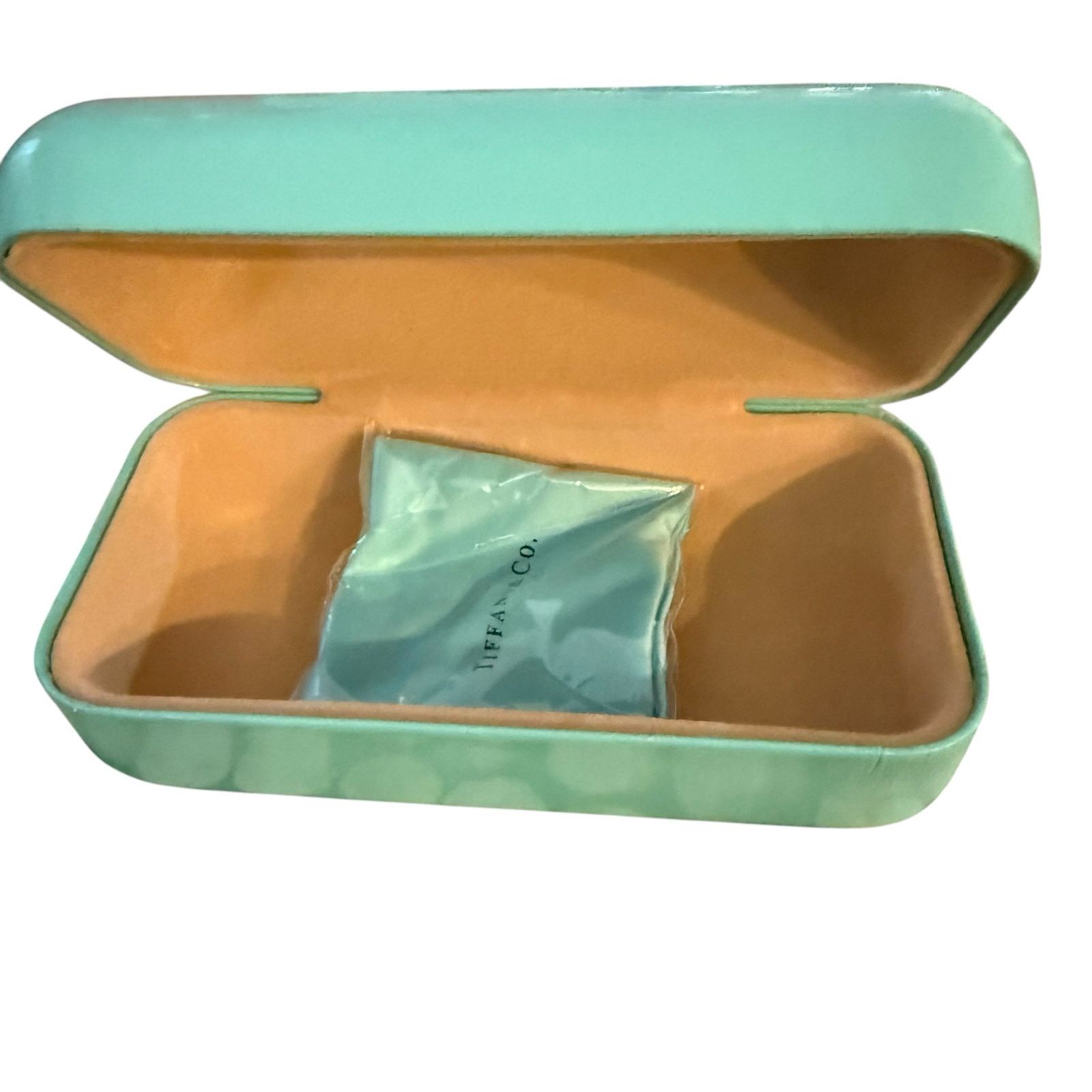 Tiffany & Co. Tiffany & Co. Turquoise Blue Hard Clam Shell Case and Cloth Size ONE SIZE - 8 Thumbnail
