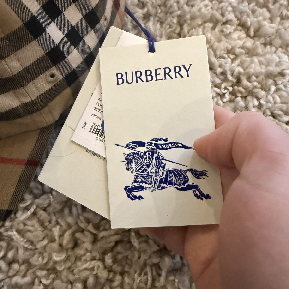 Burberry Burberry hat size L logo checked baseball cap B Size ONE SIZE - 2 Thumbnail