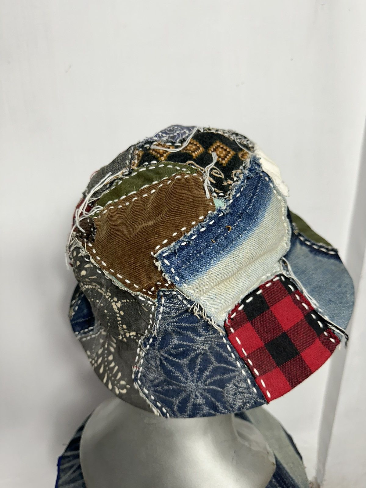 Handmade Custom Made Patchwork Denim Bucket Hats Size ONE SIZE - 12 Thumbnail