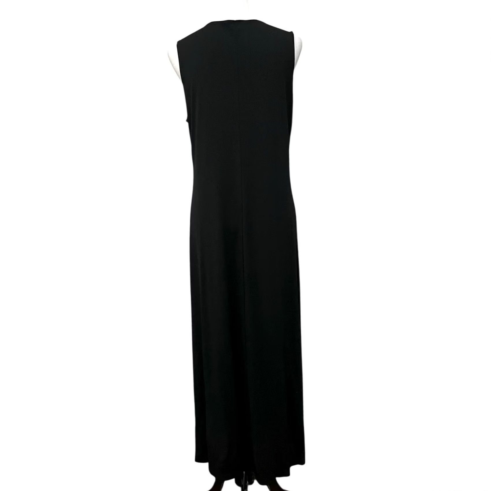 Vintage VINTAGE Comfy USA Black Knit Sleeveless Dress Midi L Women’s Sleeveless Dress Midi L Black Knit Sheath 90s Casual Party/Cocktail Womens Size L / US 10 / IT 46 - 6 Thumbnail