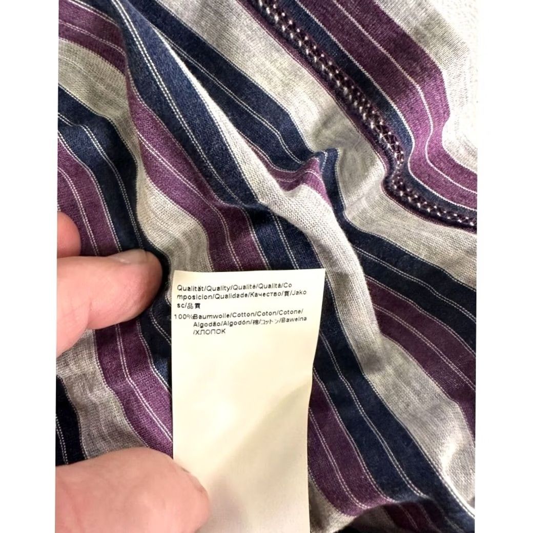 Hugo Boss HUGO BOSS Shirt Polo Slim Fit Adult XL Striped Purple Blue Rugby Men Size US XL / EU 56 / 4 - 6 Thumbnail
