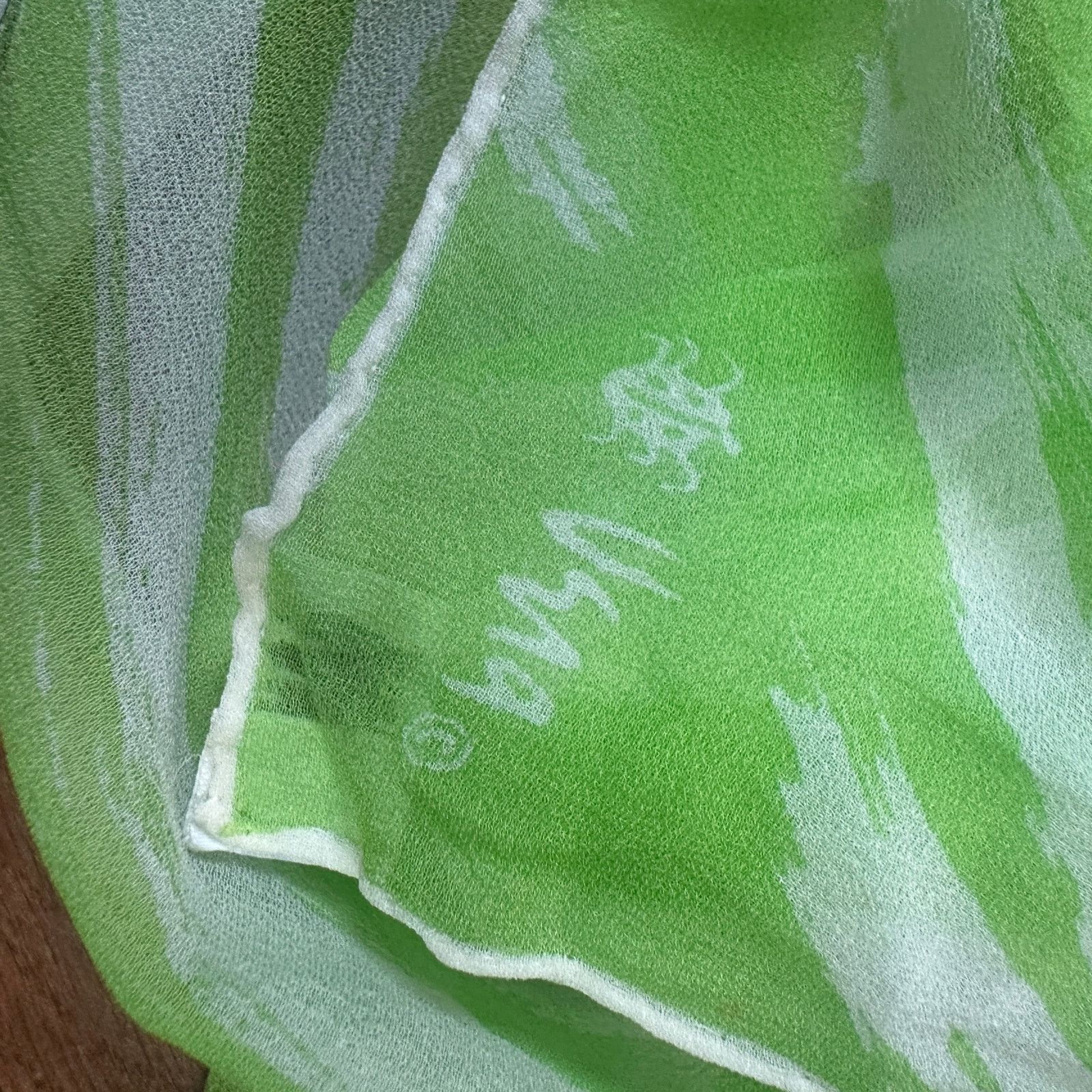 Vintage Vintage 60s Vera Neumann Ladybug Green Sheer Silk Scarf Size ONE SIZE - 5 Thumbnail