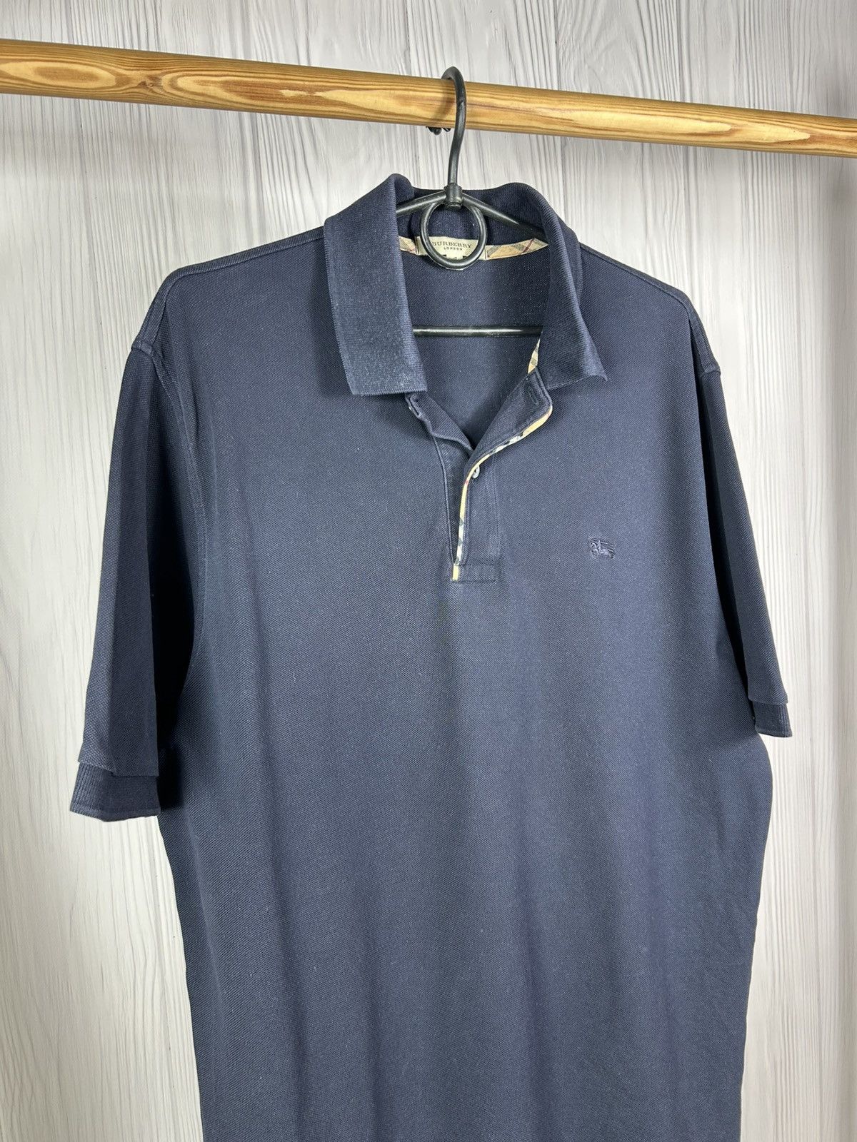 Burberry Burberry London Dark Blue Polo Shirt Size M Size US M / EU 48-50 / 2 - 2 Thumbnail