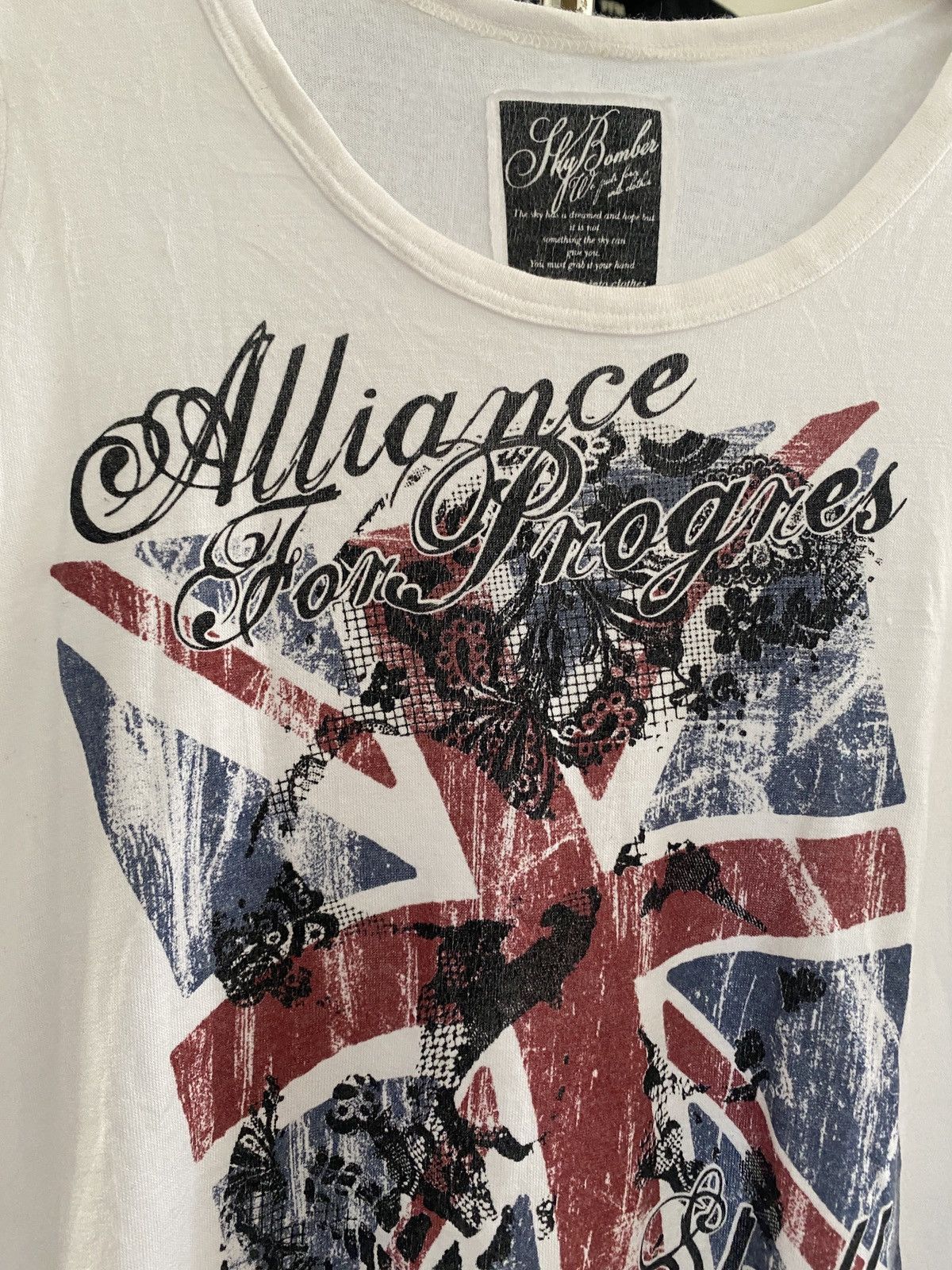 Hysteric Glamour Sky Bomber Union Jack Poem Longsleeve Tee Size US M / EU 48-50 / 2 - 6 Thumbnail