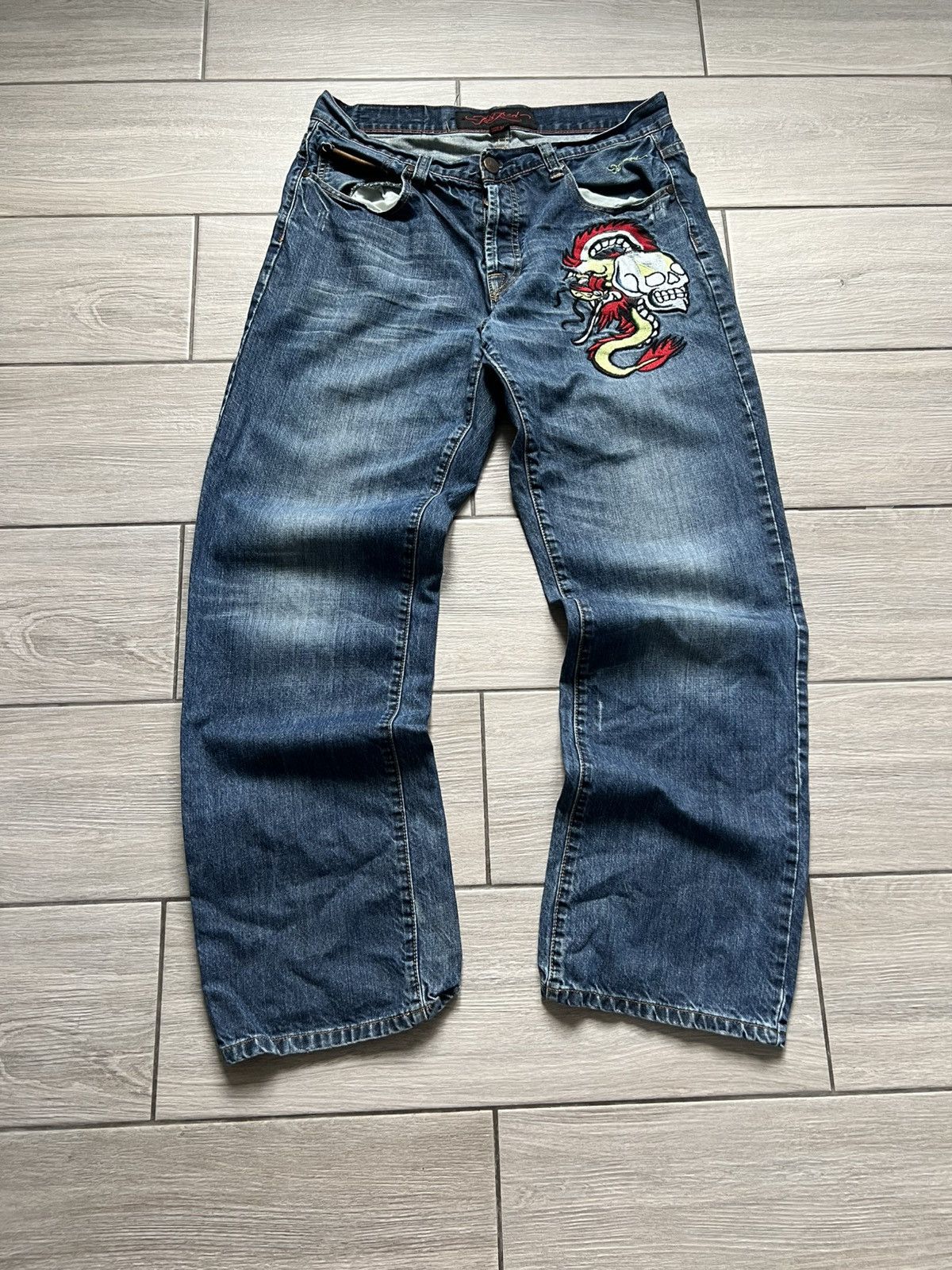Ed Hardy Vintage Style Ed Hardy Jeans by Christian Audigier Pants Size US 34 / EU 50 - 5 Thumbnail