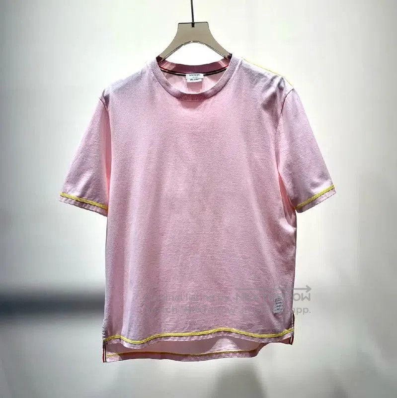 Thom Browne Thom Browne Pink Cotton Men's T-Shirt . Size US M / EU 48-50 / 2 - 1 Thumbnail