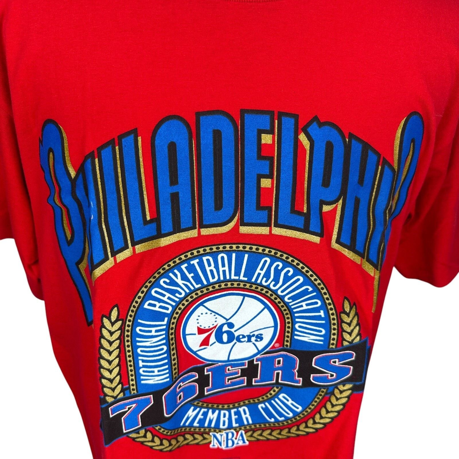 Nutmeg Vintage Nutmeg Mills Philadelphia 76ers T-Shirt Men’s L Red Size US L / EU 52-54 / 3 - 2 Thumbnail
