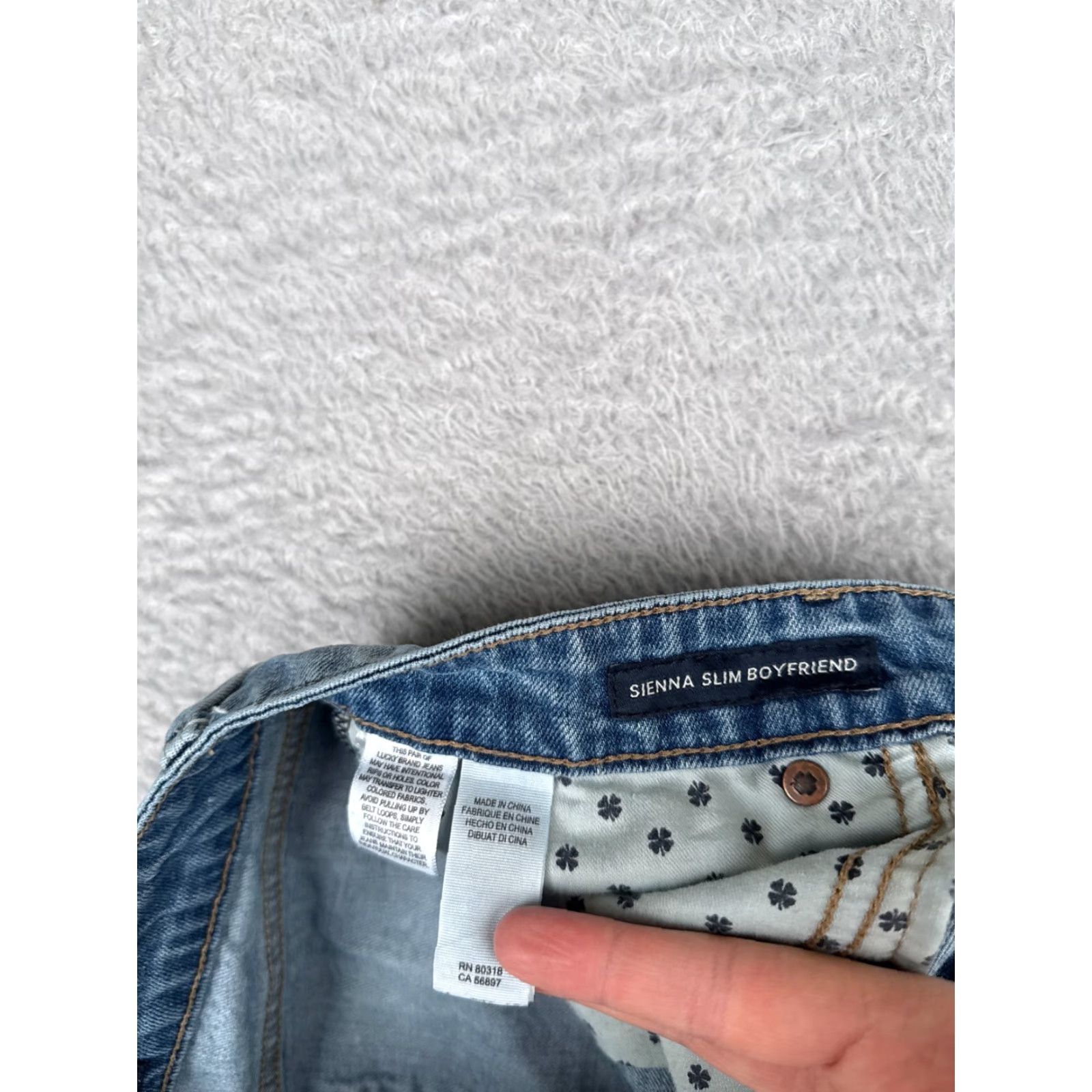 Denime Lucky Pants Womens 8 Blue Denim Jeans 33x25 Slim Boyfriend Distressed 90s American Designer Brand Black Size Type Jeans Size 30" / US 8 / IT 44 - 7 Thumbnail