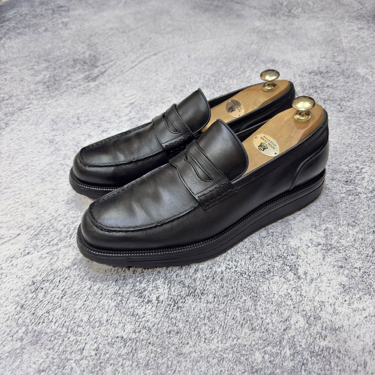 Bally Bally Bardony Black Leather Penny Loafers US9 UK8E EU42.5 Size US 9 / EU 42 - 1 Thumbnail