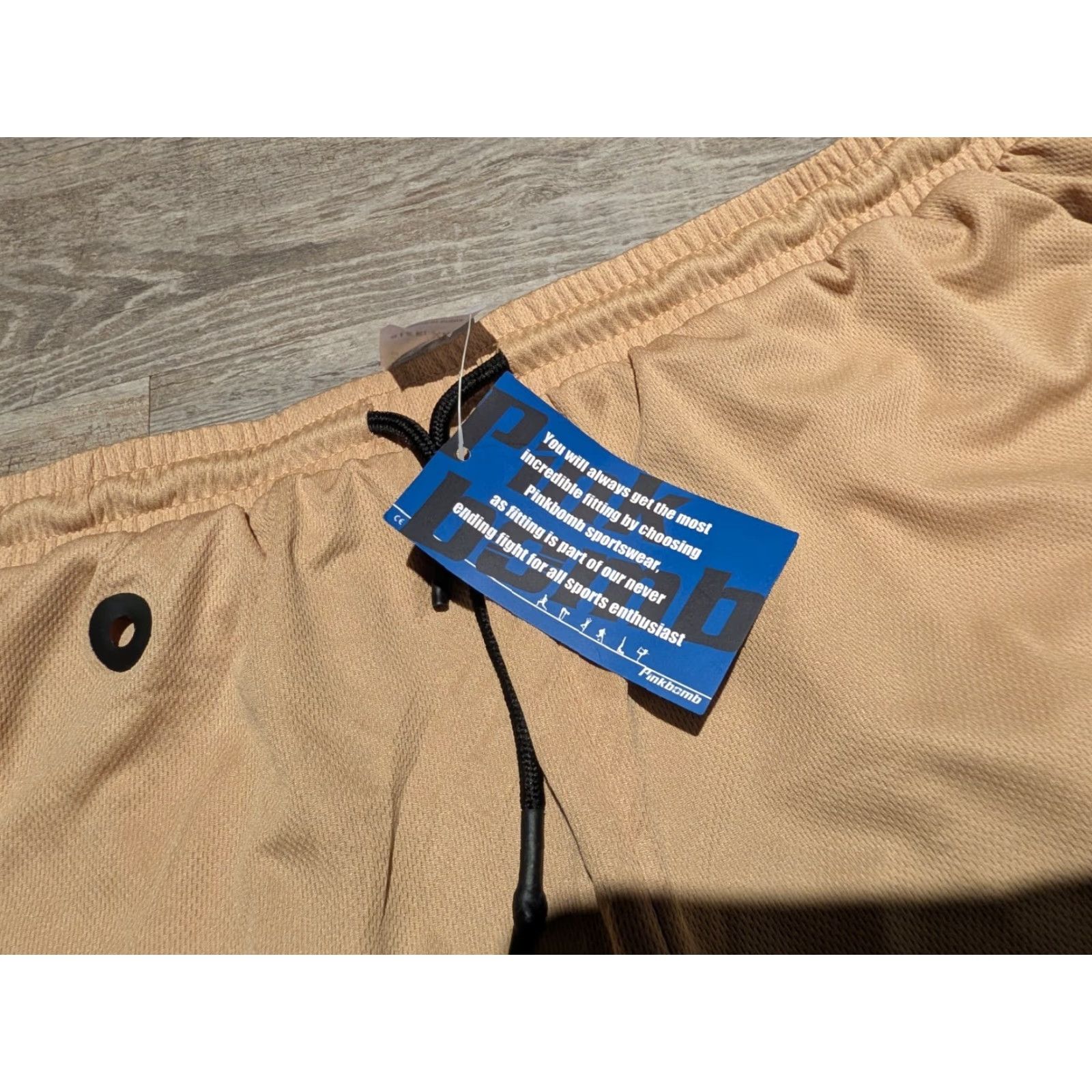Vintage Pinkbomb 2 in 1 Running Shorts Mens Khaki NWT Lined Stretch Size 3XL NEW Size US 39 - 5 Thumbnail