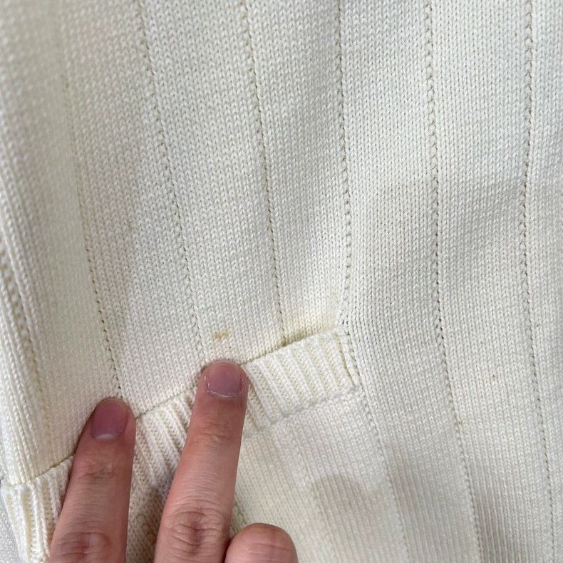 Gucci Gucci Milky white double G embroidered gold buckle knitted Size L / US 10 / IT 46 - 6 Thumbnail