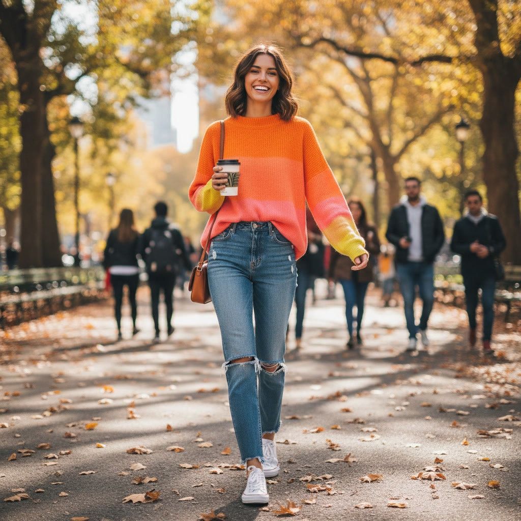 Free People Free People Orange/Pink Ombre Wool Blend Pullover Sweater, S Size S / US 4 / IT 40 - 2 Thumbnail